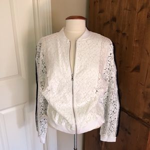 Lace Bomber Jacket